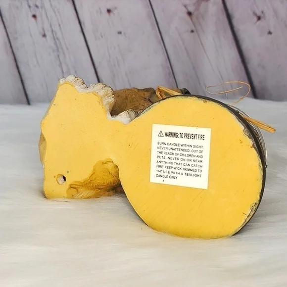 Western Cowboy Hat Yellow Labrador Retriever Dog Puppy Resin Candle Holder 6"x6" - Picture 10 of 16